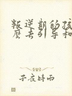 叛逆期的孩子怎么去引导和沟通