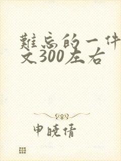 难忘的一件事作文300左右