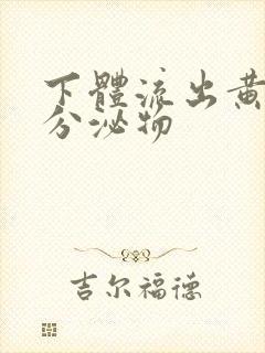 下体流出黄色的分泌物