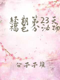 经期第23天有褐色分泌物