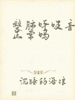 双肺呼吸音粗糙正常吗