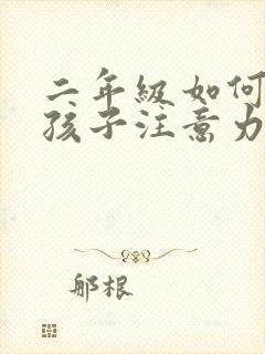 二年级如何培养孩子注意力集中