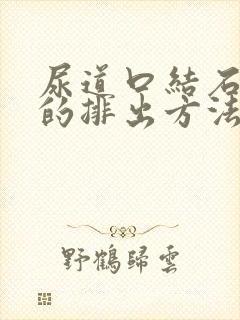 尿道口结石最快的排出方法