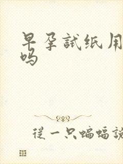 早孕试纸用晨尿吗