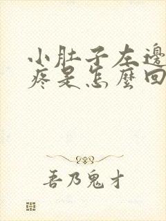 小肚子左边下面疼是怎么回事