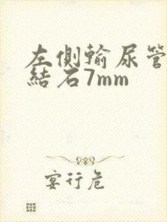 左侧输尿管下段结石7mm