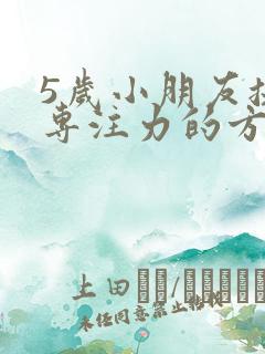 5岁小朋友提升专注力的方法