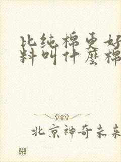 比纯棉更好的面料叫什么棉