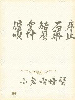 胆囊结石疼起来吃什么药止痛