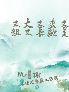 又大又爽又爽又粗又长欧美