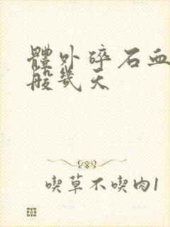 体外碎石血尿一般几天