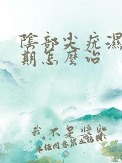 阴部尖疣湿锐初期怎么治