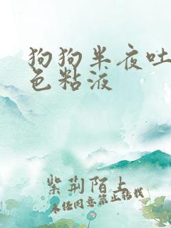 狗狗半夜吐了白色粘液