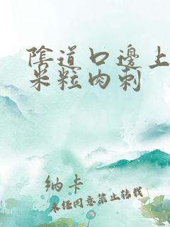 阴道口边上张长米粒肉刺