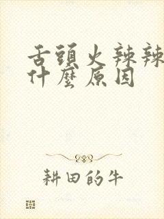 舌头火辣辣疼是什么原因