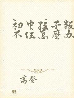 初中孩子叛逆管不住怎么办