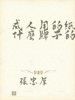 成人用的纸尿裤什么牌子的好