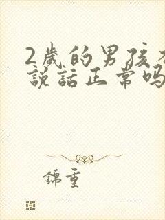 2岁的男孩不会说话正常吗