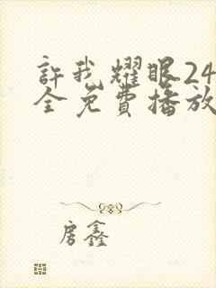 许我耀眼24集全免费播放