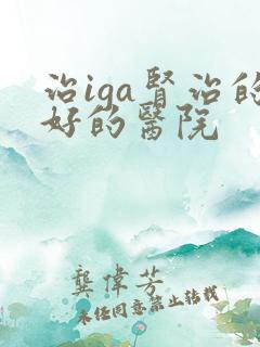 治iga肾治的好的医院