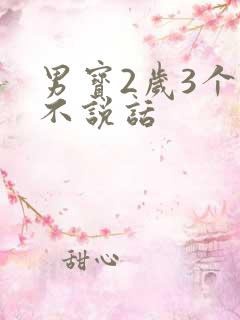 男宝2岁3个月不说话