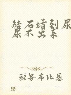 结石堵到尿道口尿不出来