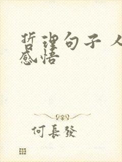 哲理句子 人生感悟