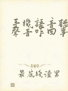 手机语音听不见声音咋回事