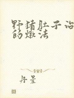 野猪肚子治胃病的炖法