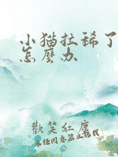 小猫拉稀了带血怎么办