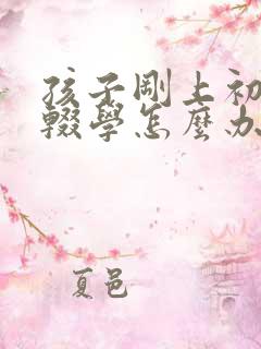 孩子刚上初中想辍学怎么办