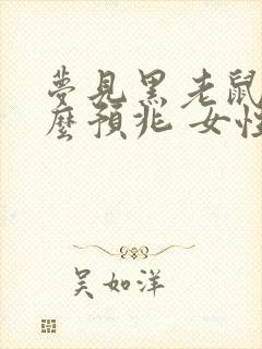 梦见黑老鼠是什么预兆 女性解梦