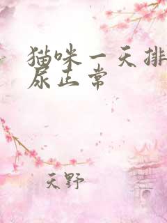 猫咪一天排几次尿正常