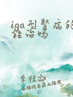 iga型肾病的能治吗