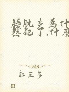 膀胱炎为什么突然犯了,什么原因