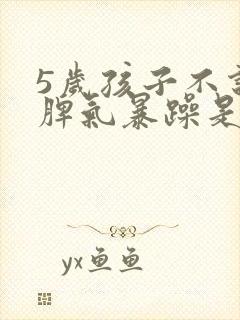 5岁孩子不说话脾气暴躁是什么原因