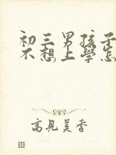 初三男孩子叛逆不想上学怎么办