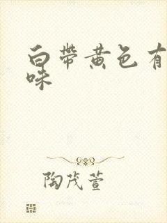 白带黄色有点酸味