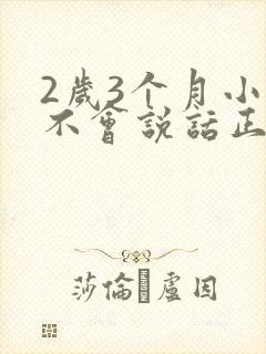 2岁3个月小孩不会说话正常吗