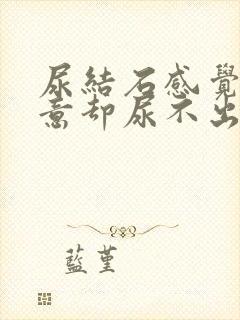 尿结石感觉有尿意却尿不出来