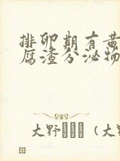 排卵期有黄色豆腐渣分泌物