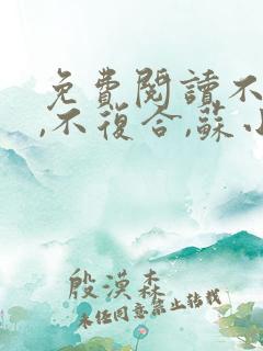 免费阅读不原谅,不复合,苏小姐独美