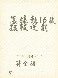 怎样教16岁男孩叛逆期