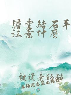 胆囊结石平常要注意什么