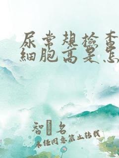 尿常规检查中白细胞高是怎么回事