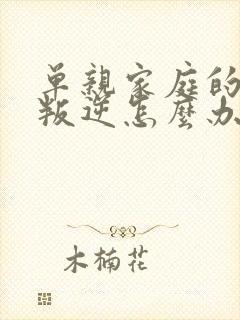 单亲家庭的孩子叛逆怎么办