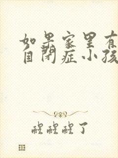 如果家里有一个自闭症小孩怎么办