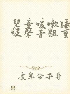 儿童咳嗽睡觉呼吸声音粗重呼哧呼哧的