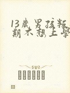 13岁男孩叛逆期不想上学怎么办