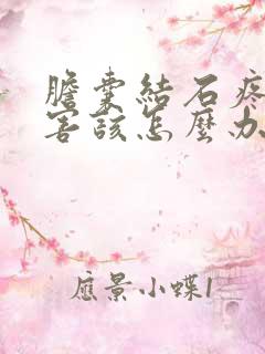 胆囊结石疼得厉害该怎么办呀